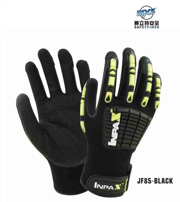 赛立特耐磨减震机械防护手套JF85-BLACK